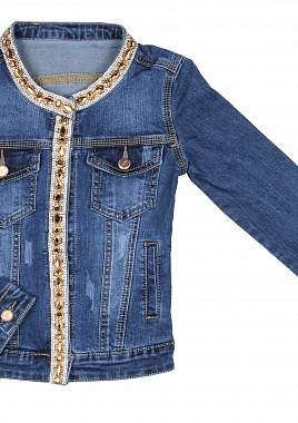 Джинсовый пиджак для девочек для девочек SA21-20 оптом SA21-20