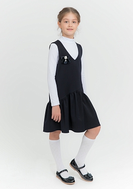 Сарафан на молнии,боковые карманы,сборка на юбке для девочек СР-103 оптом СР-103
