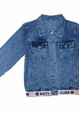 Джинсовый пиджак для девочек для девочек АВ2261-1 оптом АВ2261-1